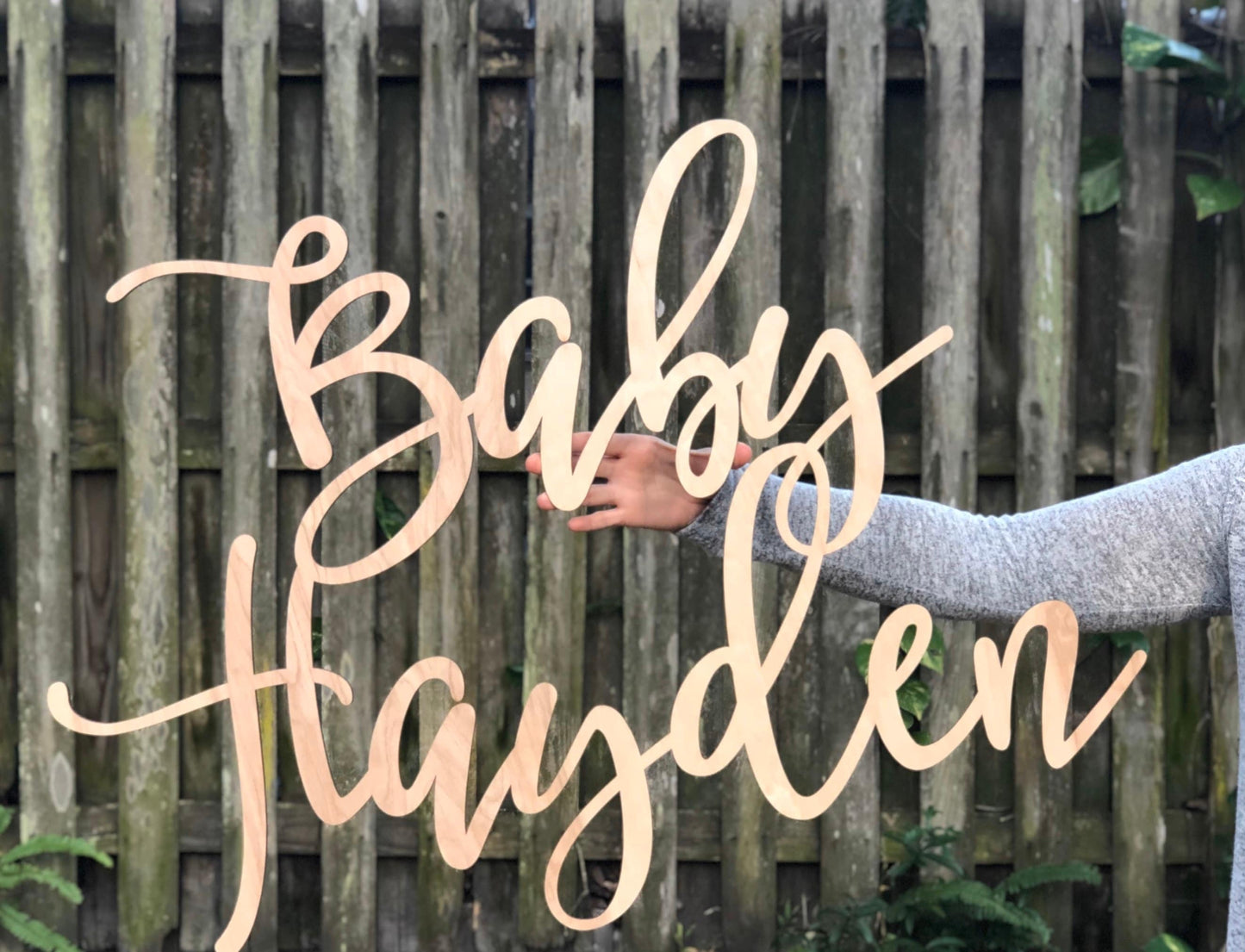 Personalized Newborn Baby Name Sign - Newborn Photo Prop - Baby Announcement Sign - Nursery Wall Decor - New Mom Gift