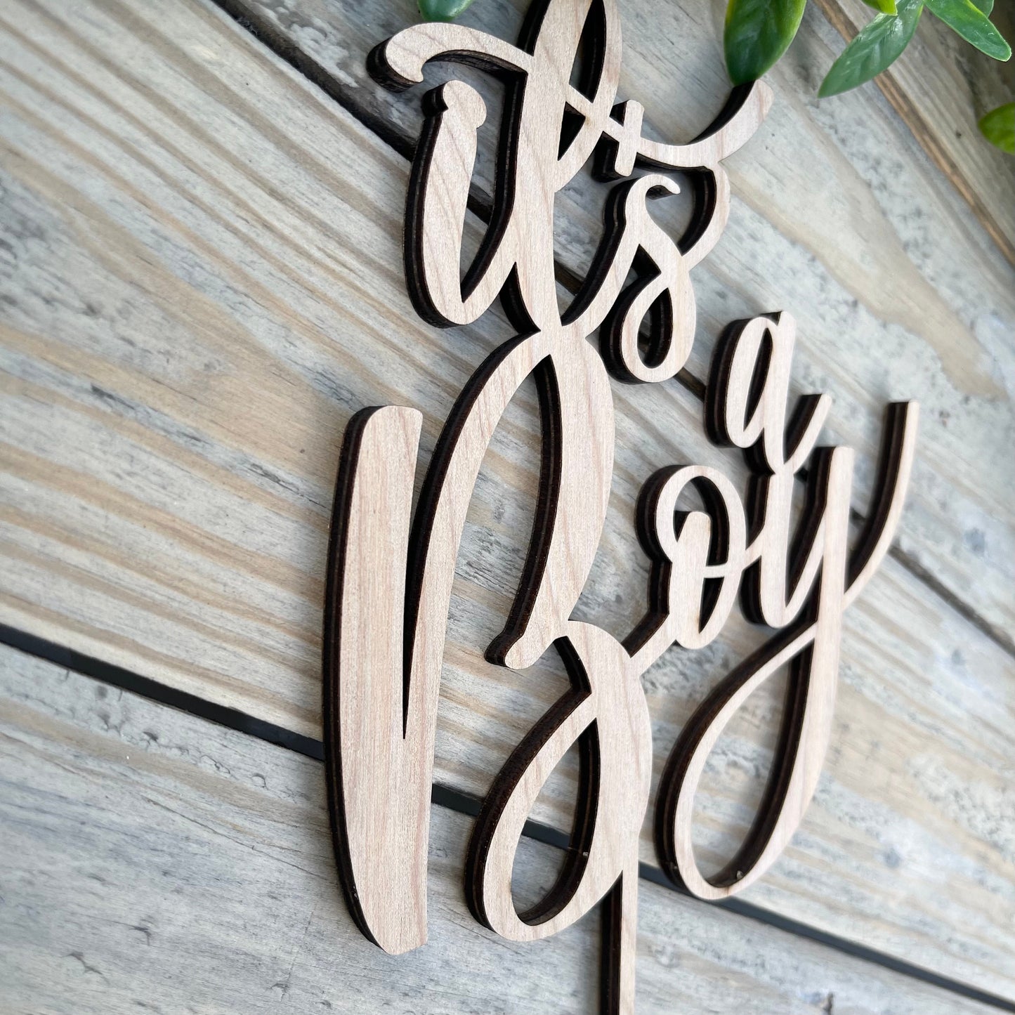 It's A Boy Cake Topper - Oh Boy Baby Shower Decoration - Gender Reveal Party Decor