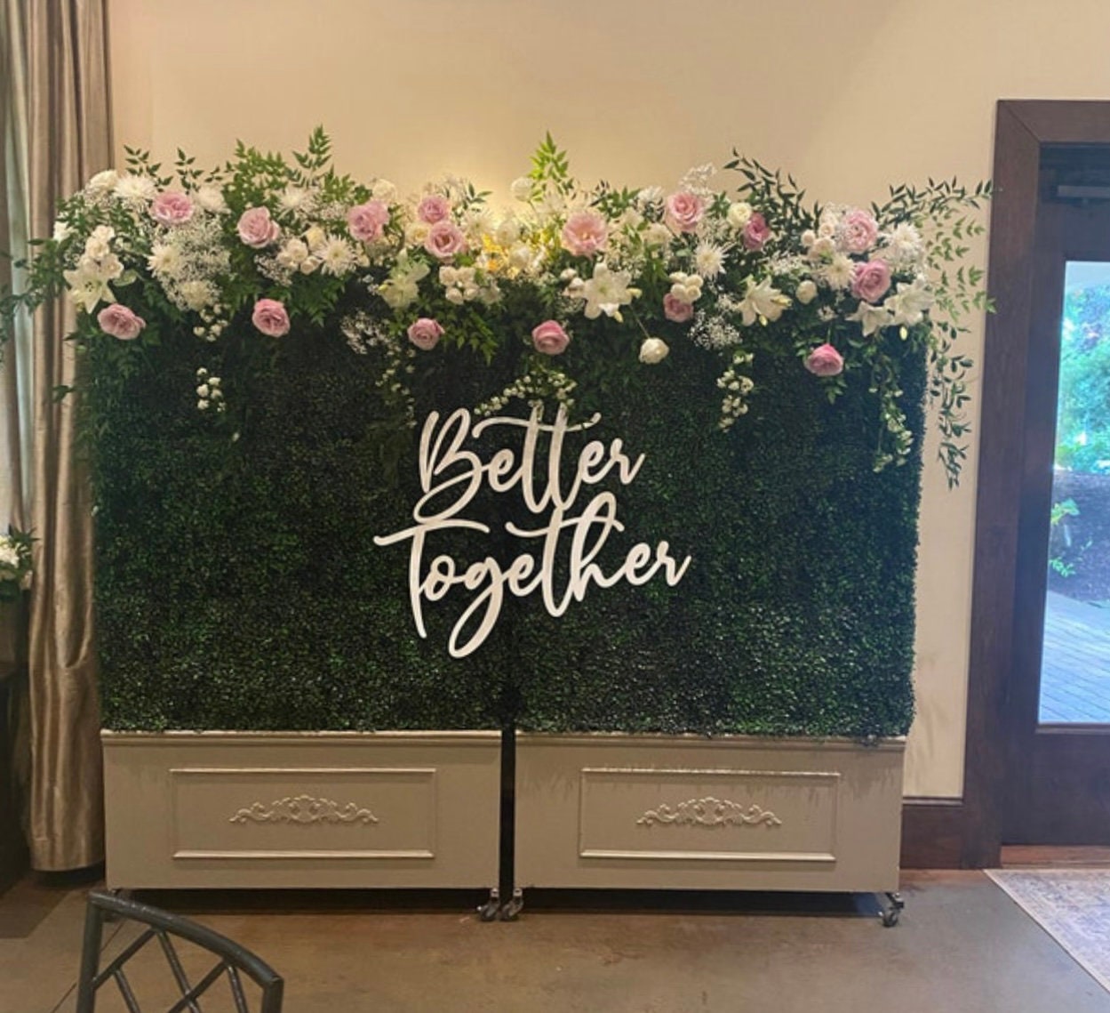 Better Together Engagement Sign - Wedding Backdrop Decor - Wedding Reception Photo Prop Ideas