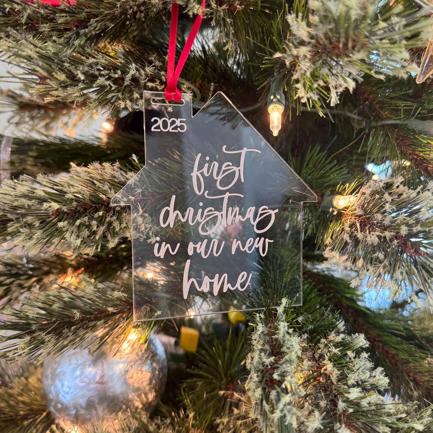 First Christmas in Our New Home Ornament 2025 | Personalized New House Ornament | Custom Engraved Housewarming Gift