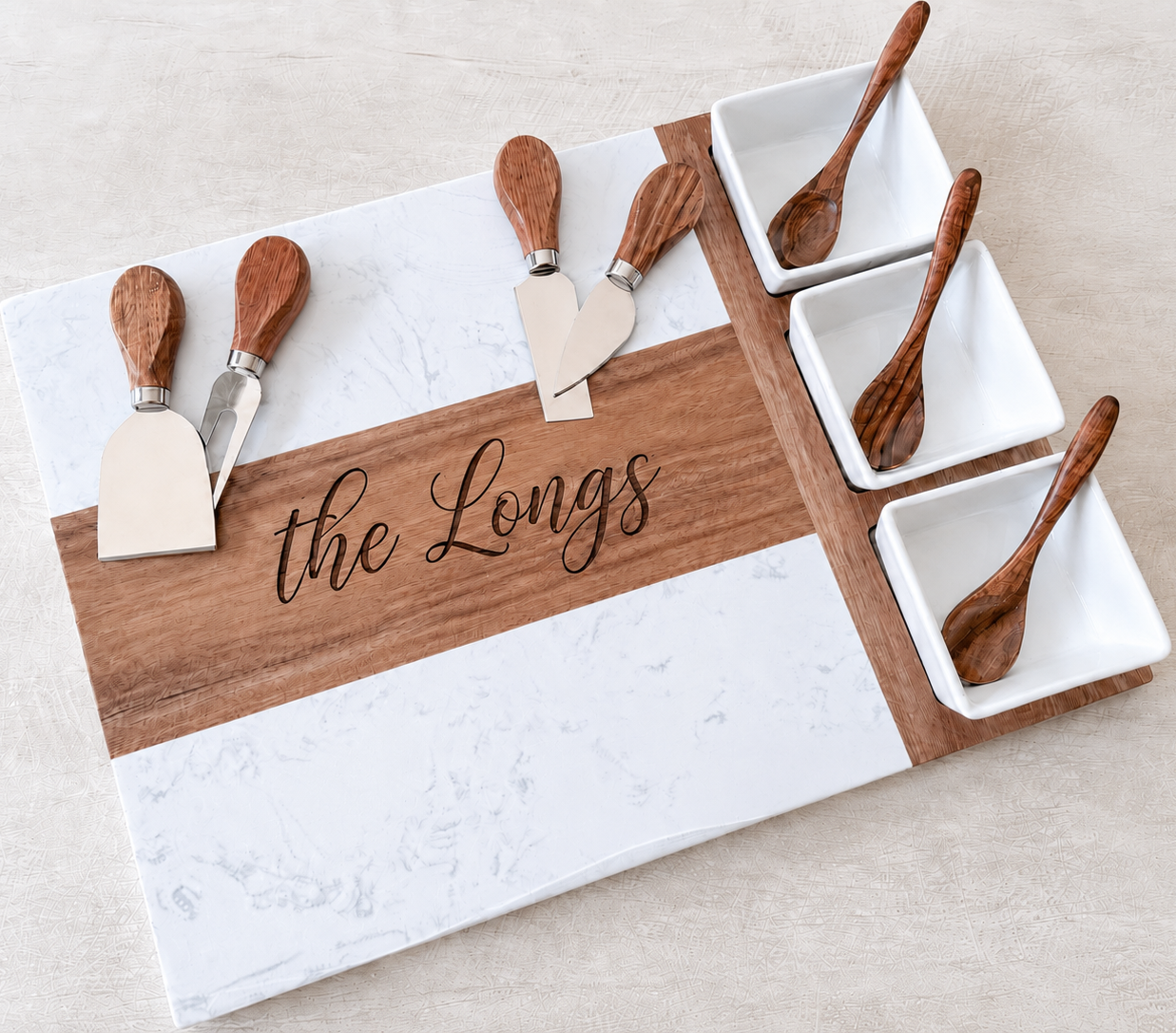 Marble Charcuterie Board with Name or Logo
