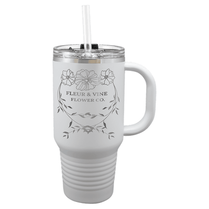 32 oz. Travel Mug with Snap Lid and Straw