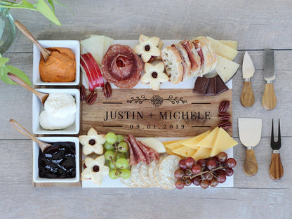 Marble Charcuterie Board with Name or Logo
