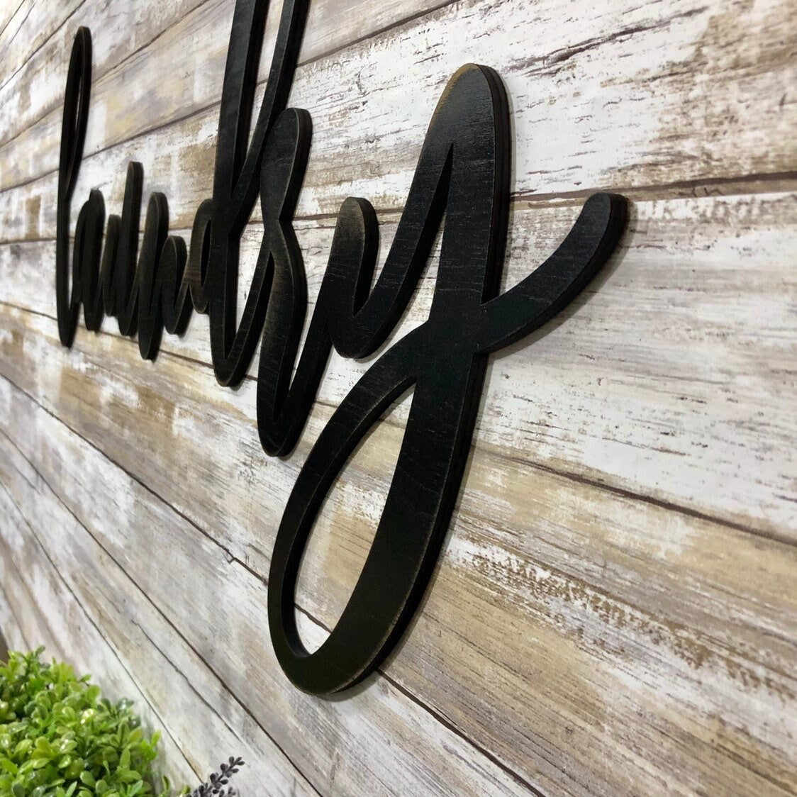 Laundry Room Sign - Modern Farmhouse Script Decor - Laundry Room Decor Ideas