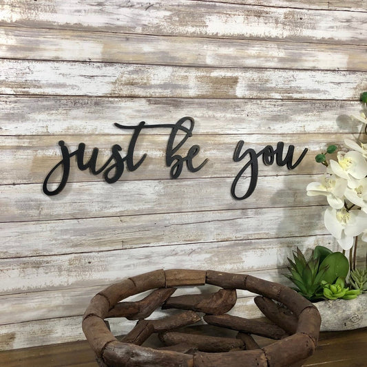 Just Be You Wood Sign - Inspirational Kids Room Decor - Motivational Classroom Wall Art - Positive Affirmation Gift for Teen