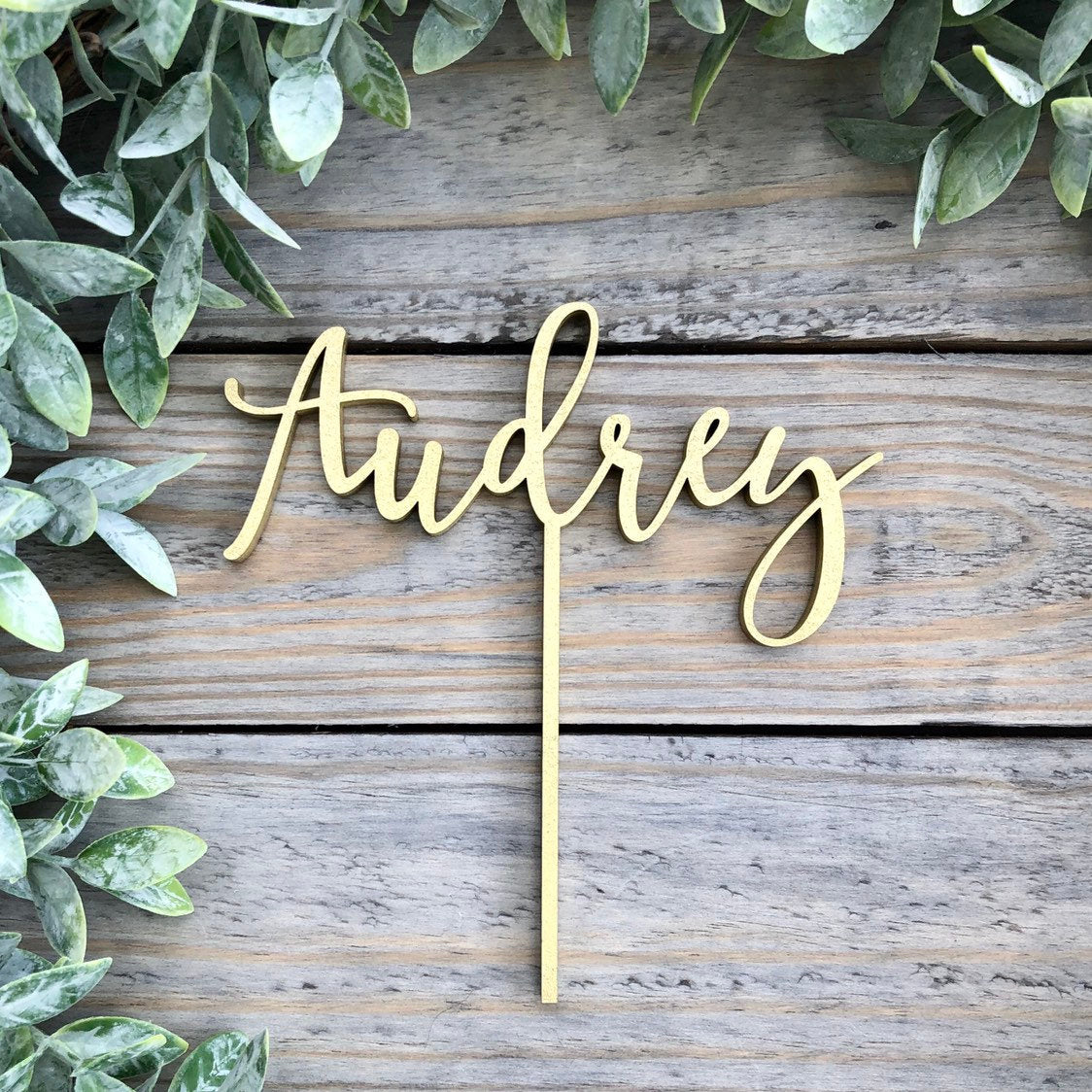 Personalized Cake Topper with Name - Birthday or Event Wooden Name Sign - Custom Cake Sign With Text