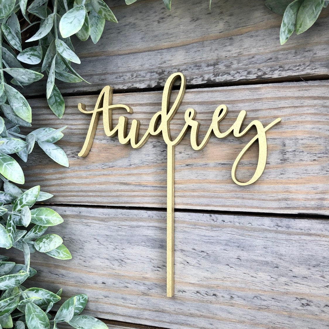 Personalized Cake Topper with Name - Birthday or Event Wooden Name Sign - Custom Cake Sign With Text