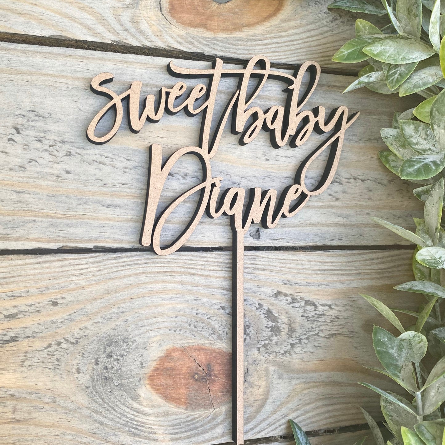 Custom Baby Name Cake Topper - Sweet Baby Shower Decor - Newborn Baby Announcement