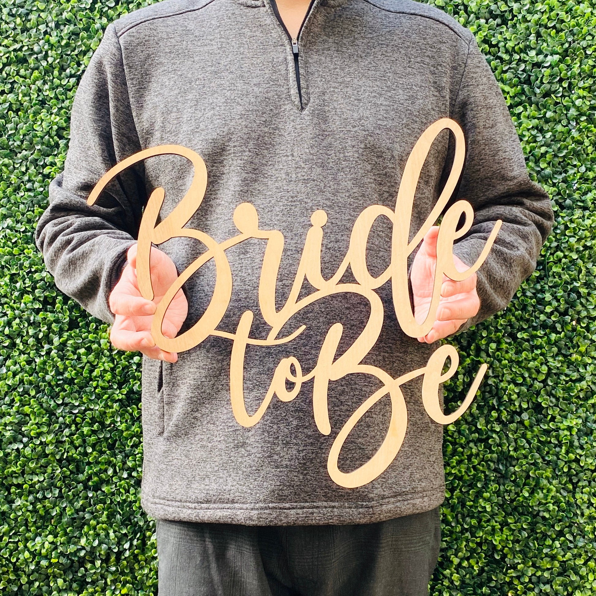 Bride To Be Wood Sign - Bridal Shower Backdrop Decor - Rustic Bachelorette Party Prop - Future Mrs Chair Sign - Engagement Gift