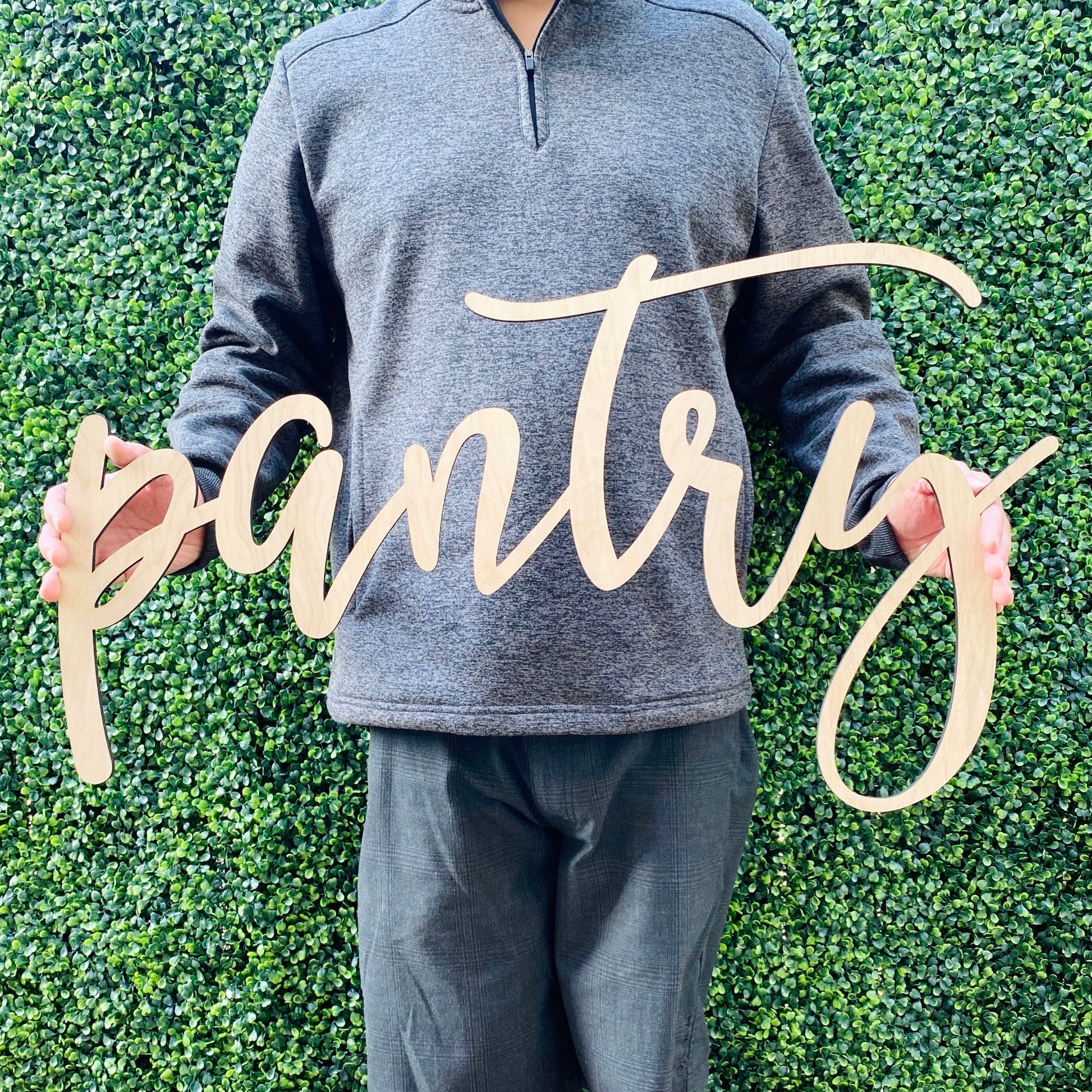 Farmhouse Pantry Door Sign - Rustic Kitchen Organization Label - Custom Housewarming Gift