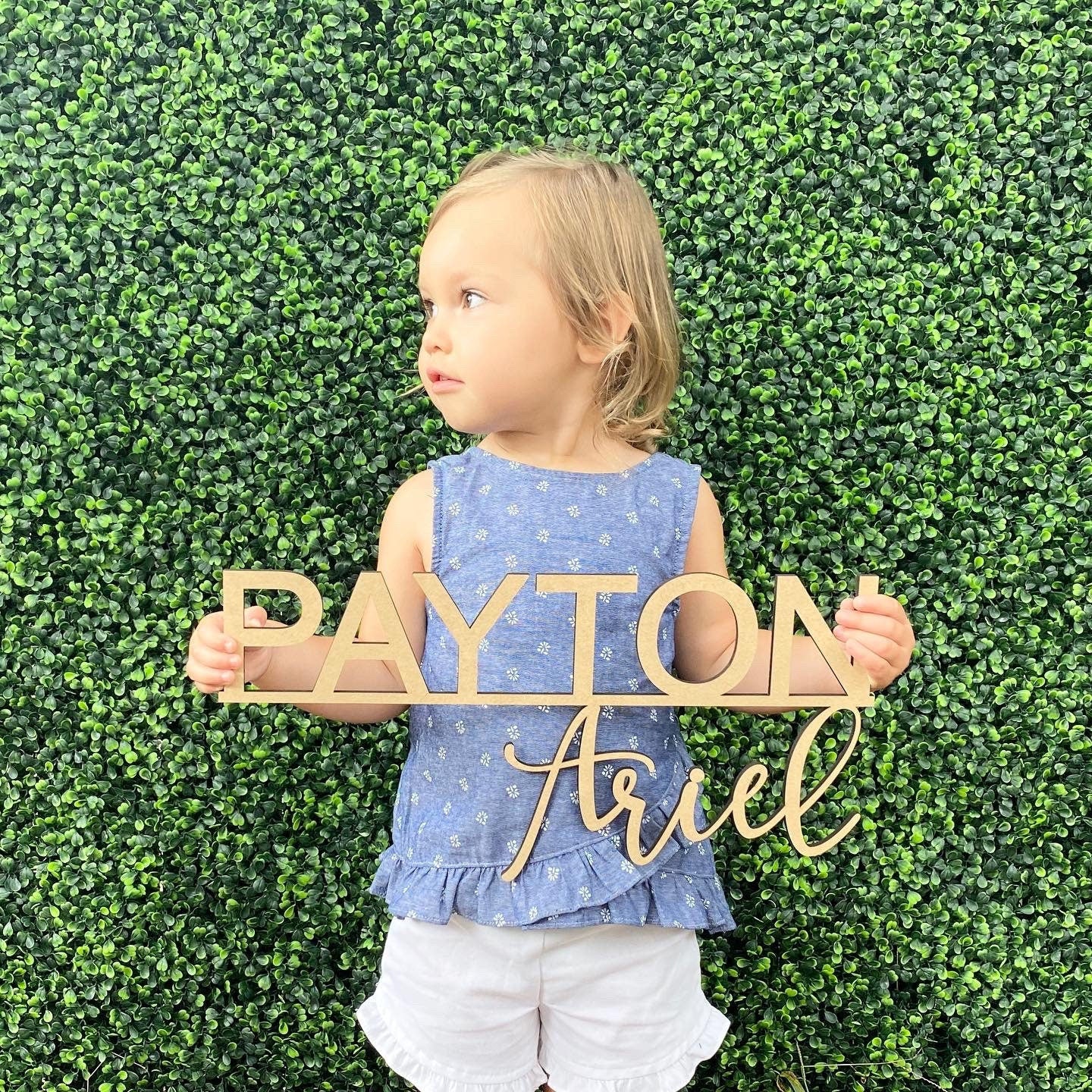 Custom Wood Name Cutout - Personalized Baby Name Sign for Nursery Wall - New Parents Gift - Gift for Kids - Baby Wall Name Sign