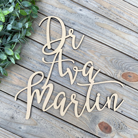 Custom Therapist Name Sign - Psychology Office Decor - Counselor Door Sign - Physician Clinic Decor - Graduation Gift for Doctor
