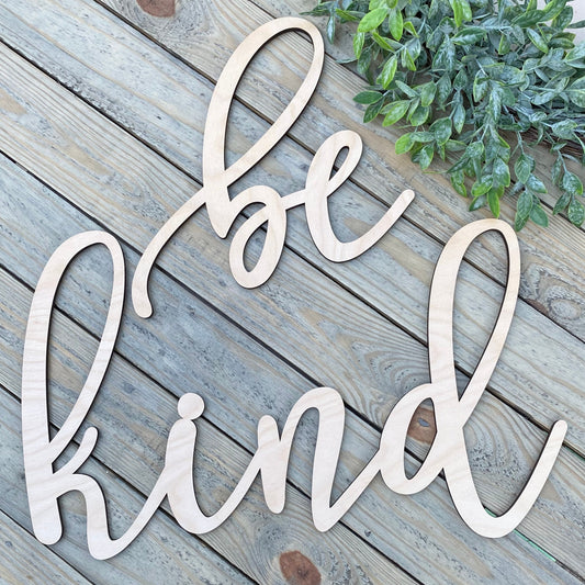 Be Kind Wood Sign - Boho Classroom Decor - Inspirational Kids Room Wall Art - Teacher Gift - Positive Affirmation Farmhouse Sign