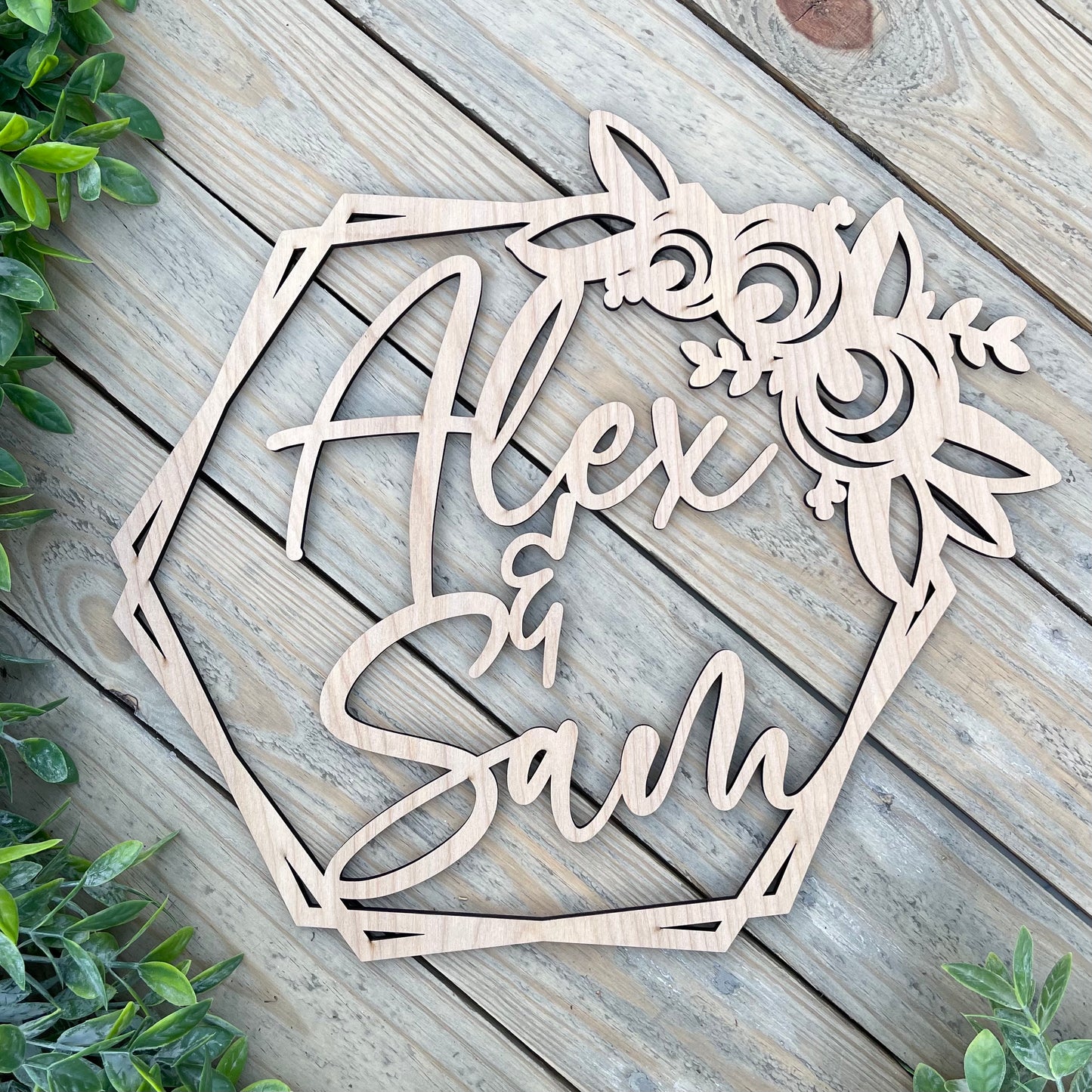 3D Name Sign - Boho Nursery Wall Decor - Custom Laser Cut Wooden Name Sign - Wedding Or Home Decor