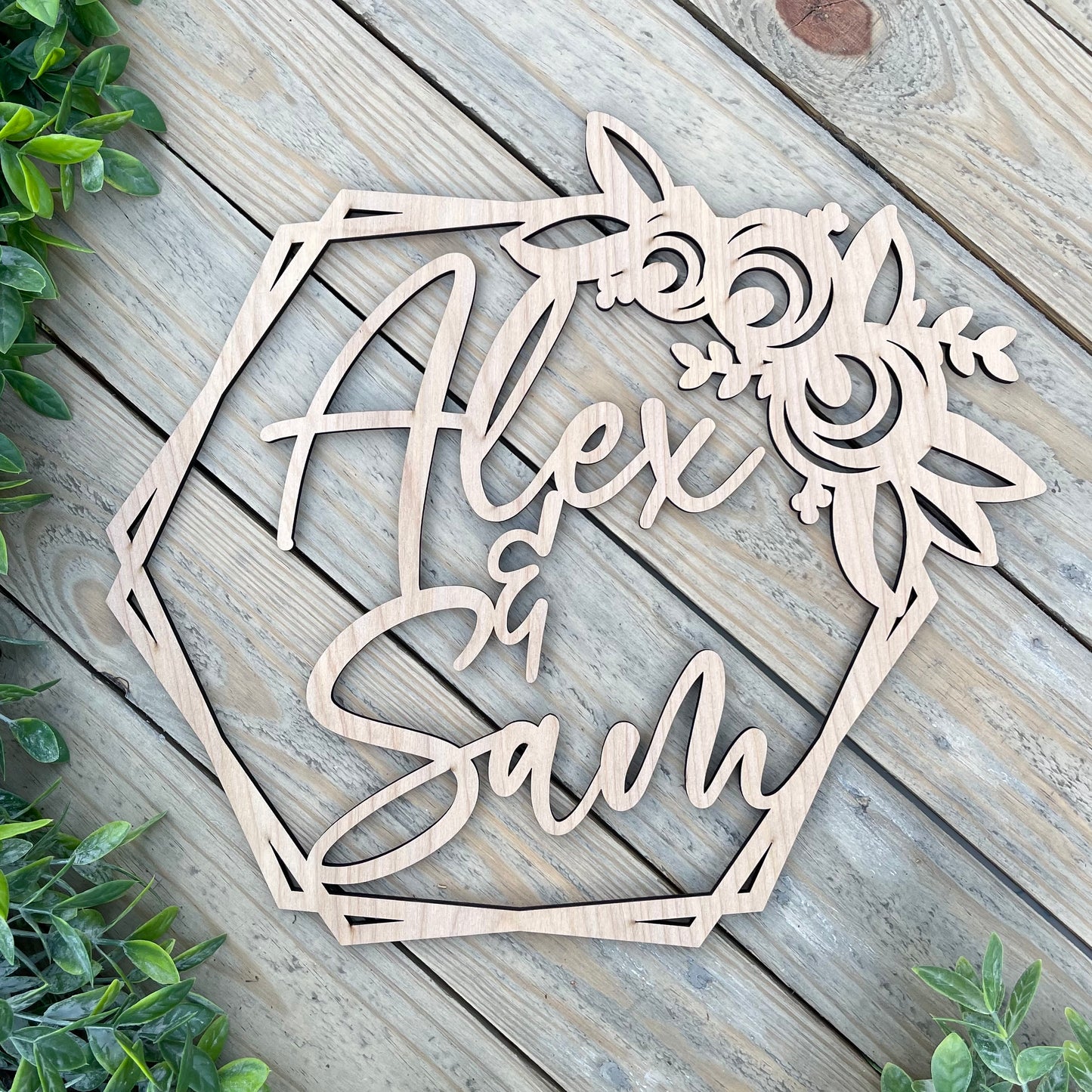 3D Name Sign - Boho Nursery Wall Decor - Custom Laser Cut Wooden Name Sign - Wedding Or Home Decor