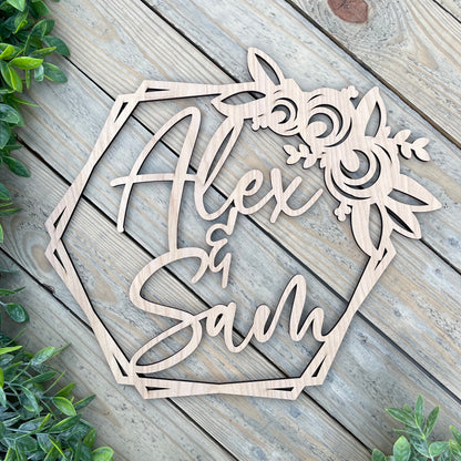 3D Name Sign - Boho Nursery Wall Decor - Custom Laser Cut Wooden Name Sign - Wedding Or Home Decor