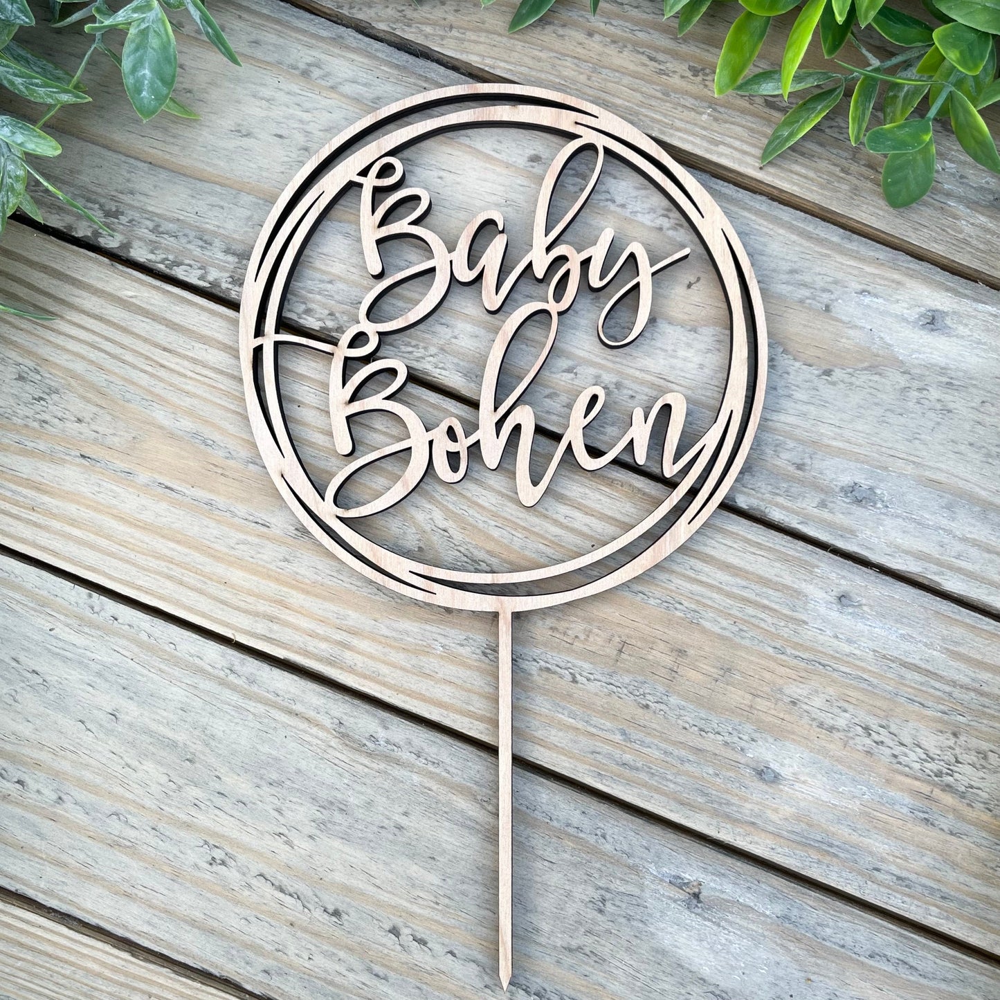 Personalized Baby Shower Cake Topper - Baby Name Topper Decor - New Baby Announcement