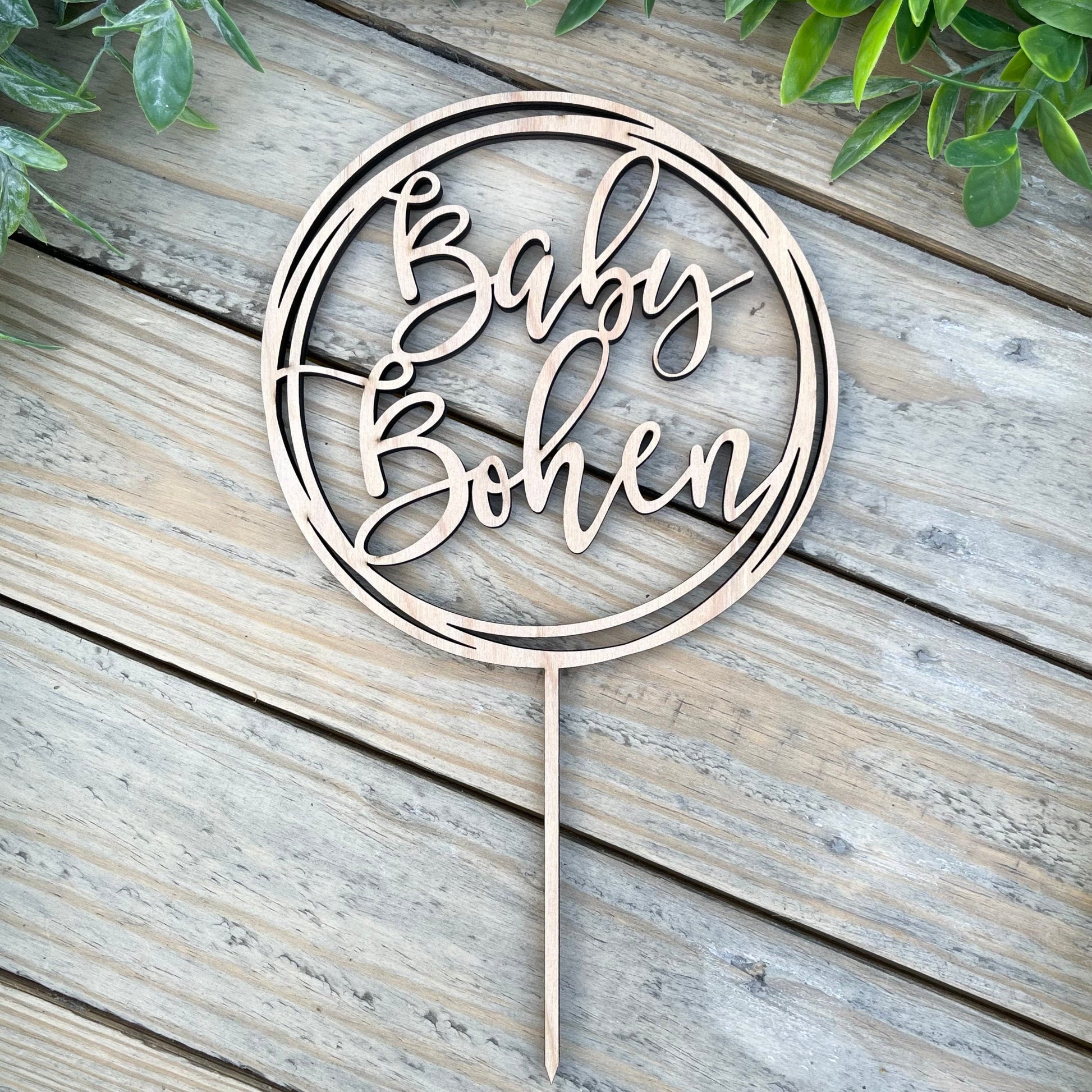 Personalized Baby Shower Cake Topper - Baby Name Topper Decor - New Baby Announcement