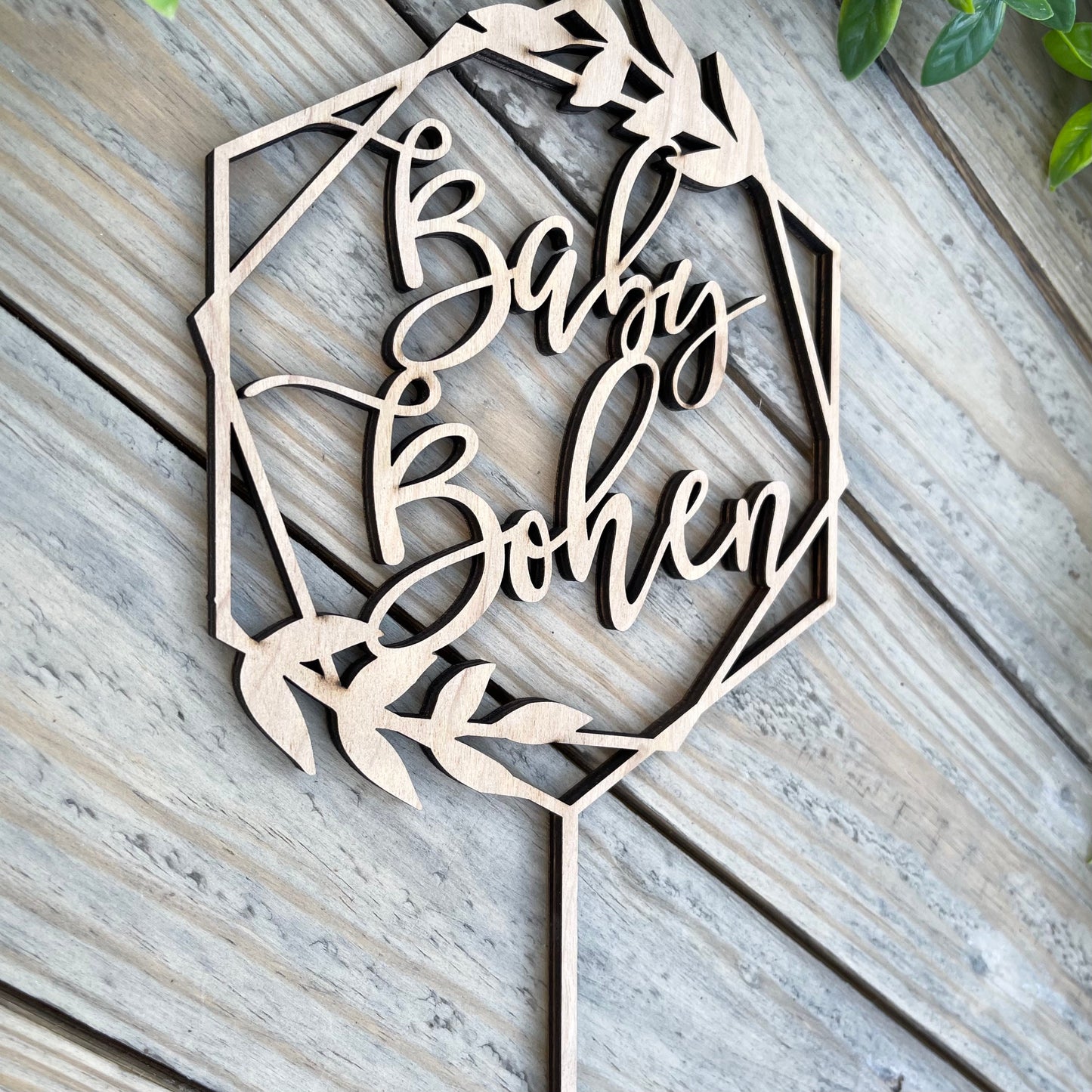 Custom Baby Shower Cake Topper - Elegant Personalized Party Decor - Cake Toppers For Weddings and Couples