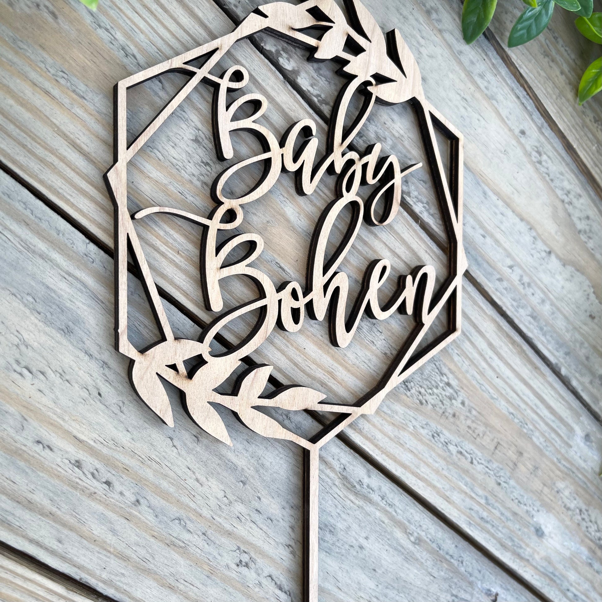 Custom Baby Shower Cake Topper - Elegant Personalized Party Decor - Cake Toppers For Weddings and Couples