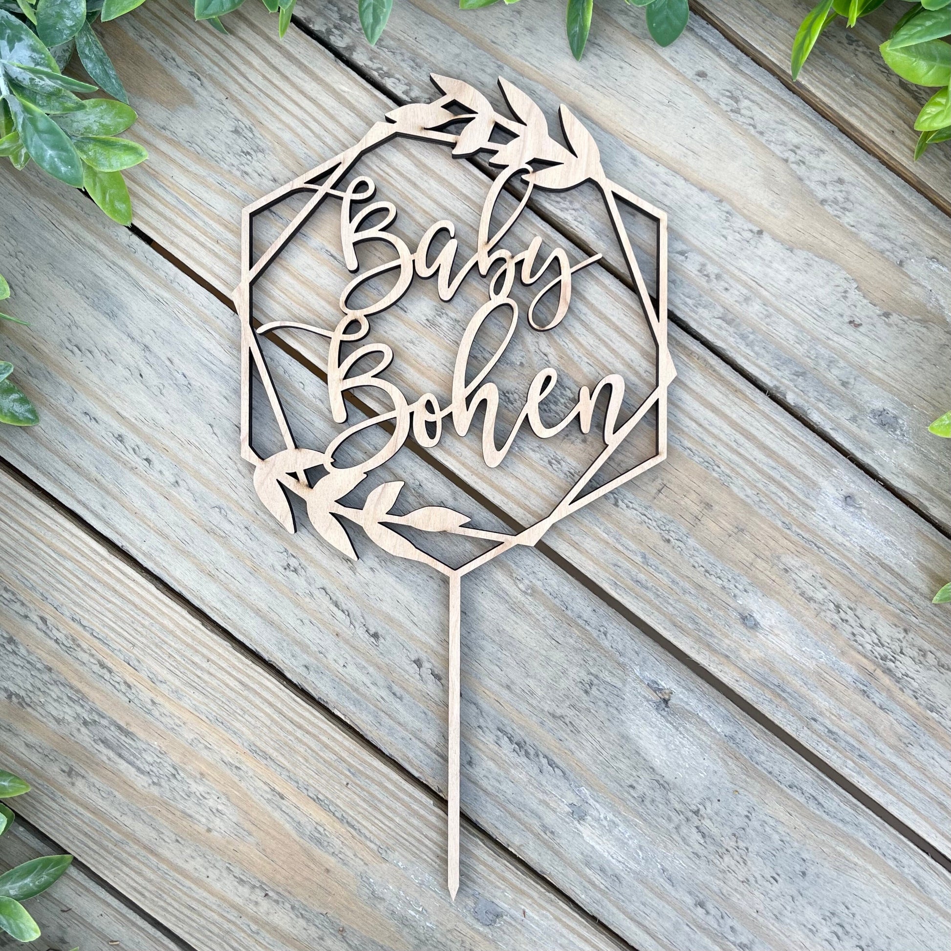 Custom Baby Shower Cake Topper - Elegant Personalized Party Decor - Cake Toppers For Weddings and Couples