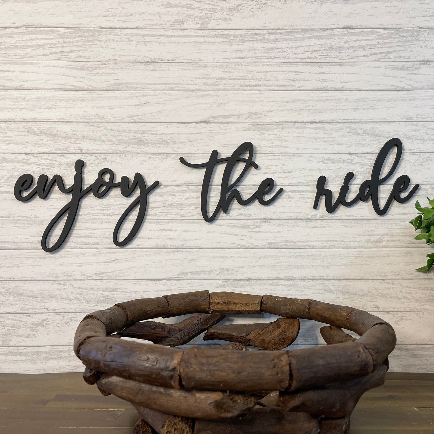 Enjoy The Ride Wood Cutout Sign - Cycling Room Decor Wall Art - Home Gym Wall Decor