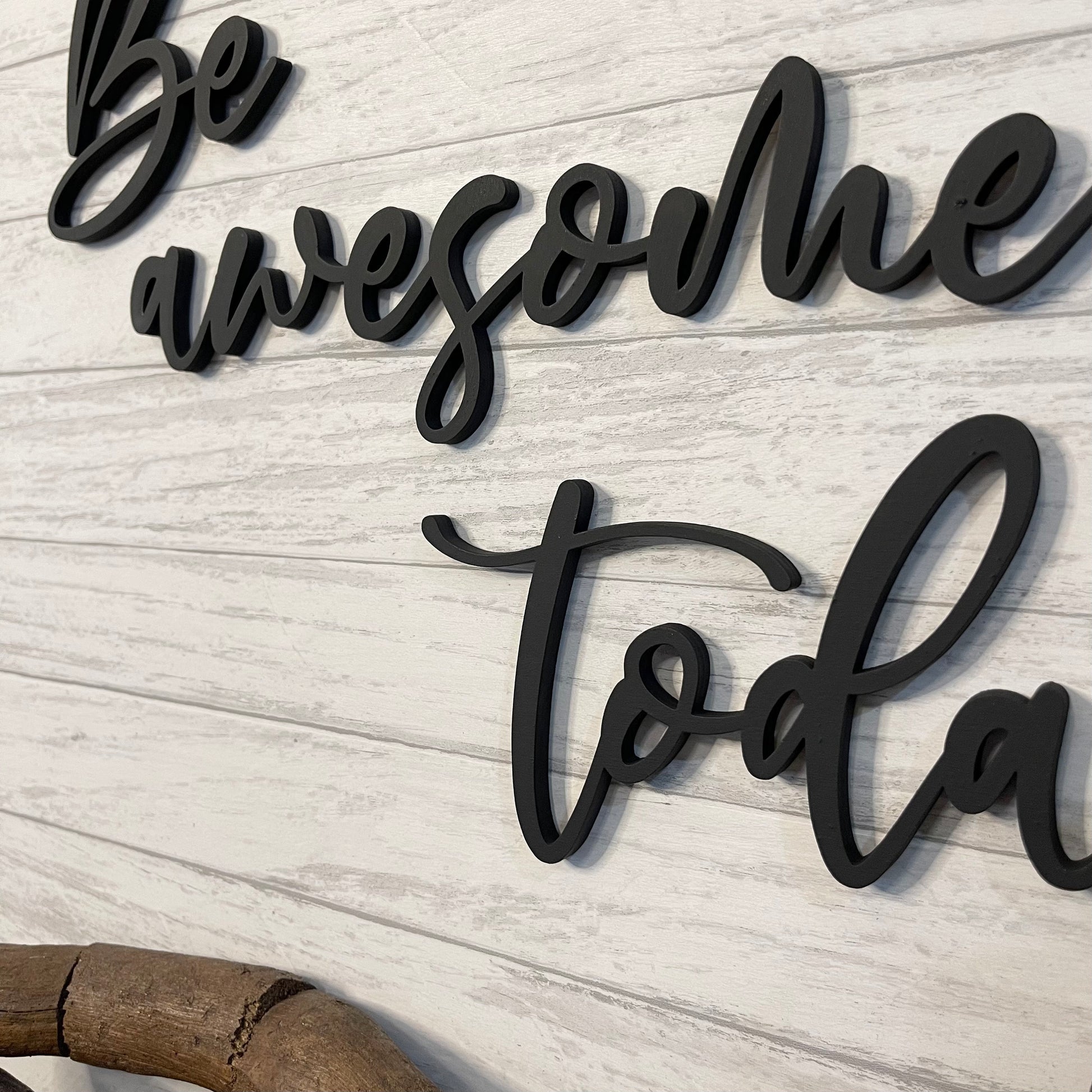 Be Awesome Today Wood Sign - Motivational Inspirational Entryway Decor - Teacher Gift - Positive Affirmation Office Sign