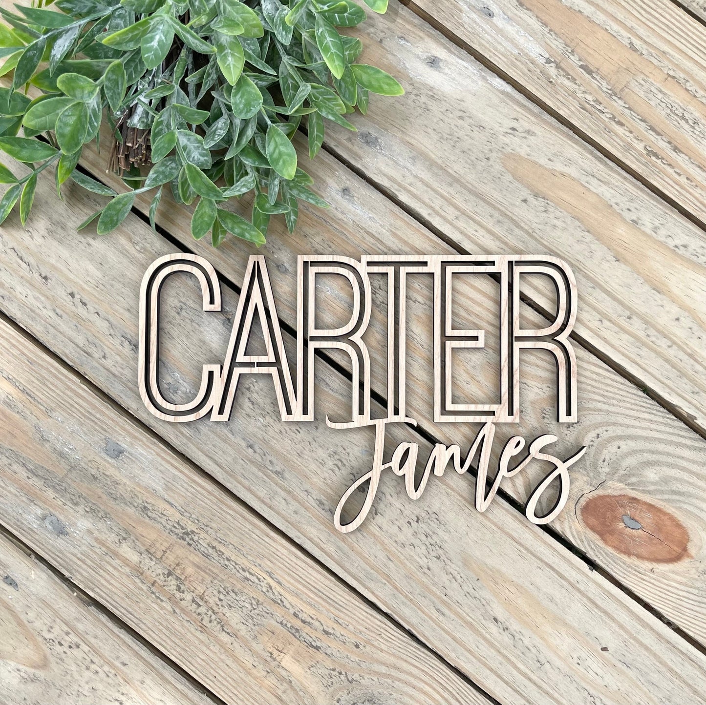 Personalized Boy Name Sign - Baby Boy Nursery Decor - Baby Shower Gift - Newborn Baby Decor - Little Man Cave Gift