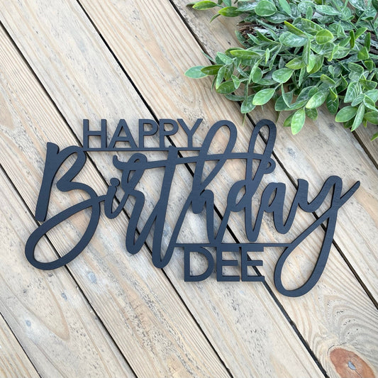 Custom Happy Birthday Milestone Sign with Name for Adults - 30th 40th 50th Birthday Party Decor - Cheers to Years Photo Backdrop