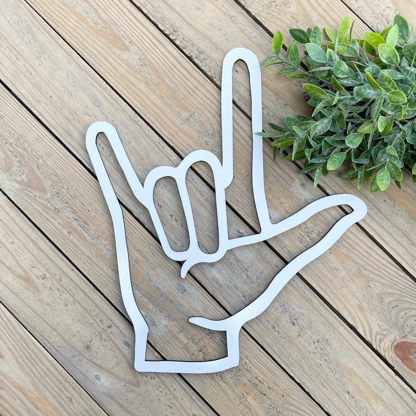 ASL I Love You Sign - American Sign Language Gift - Wood Sign For Uplifting Home Decor