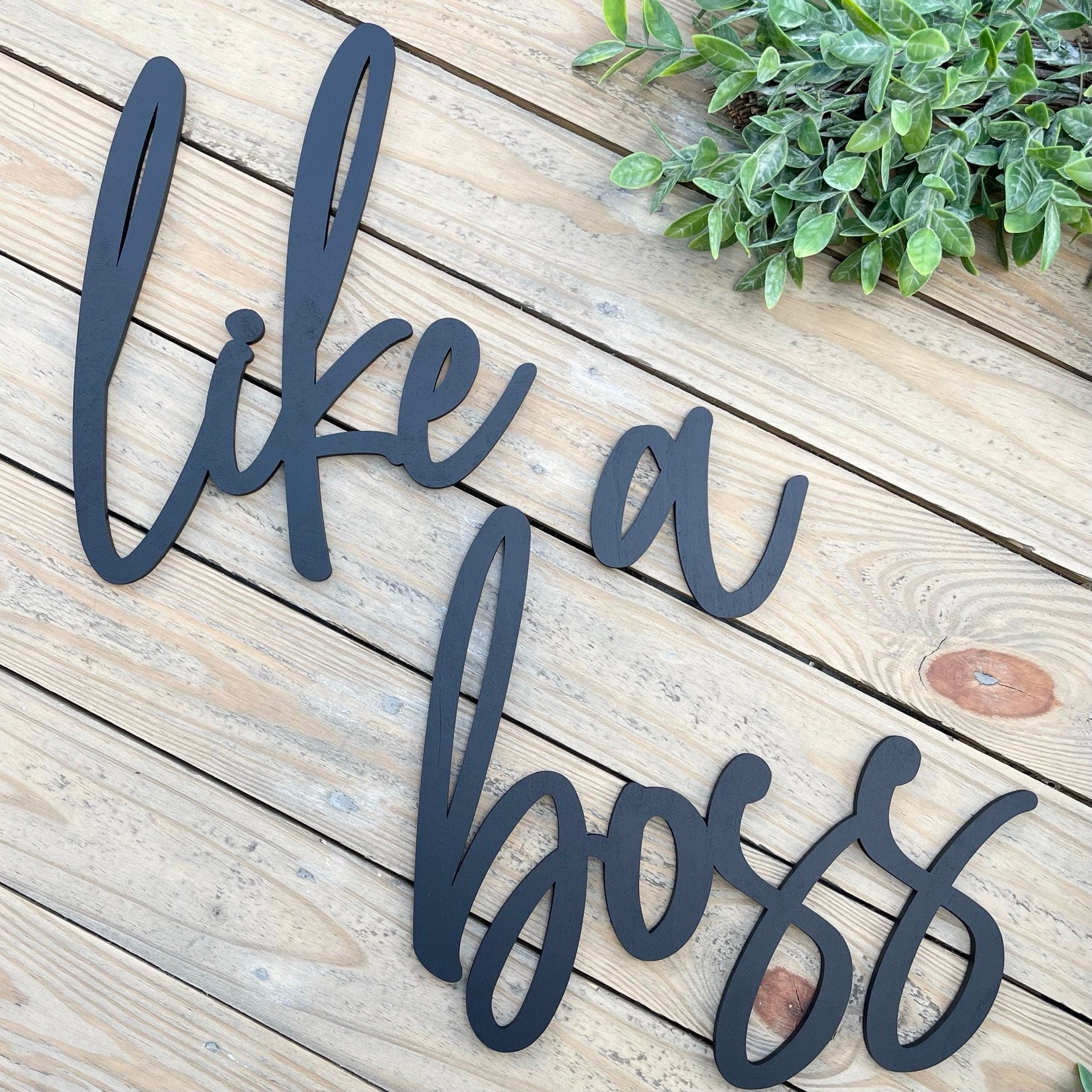 Like a Boss Sign - Home Office Decor - Boss Lady Gift Idea - Executive Office Decor