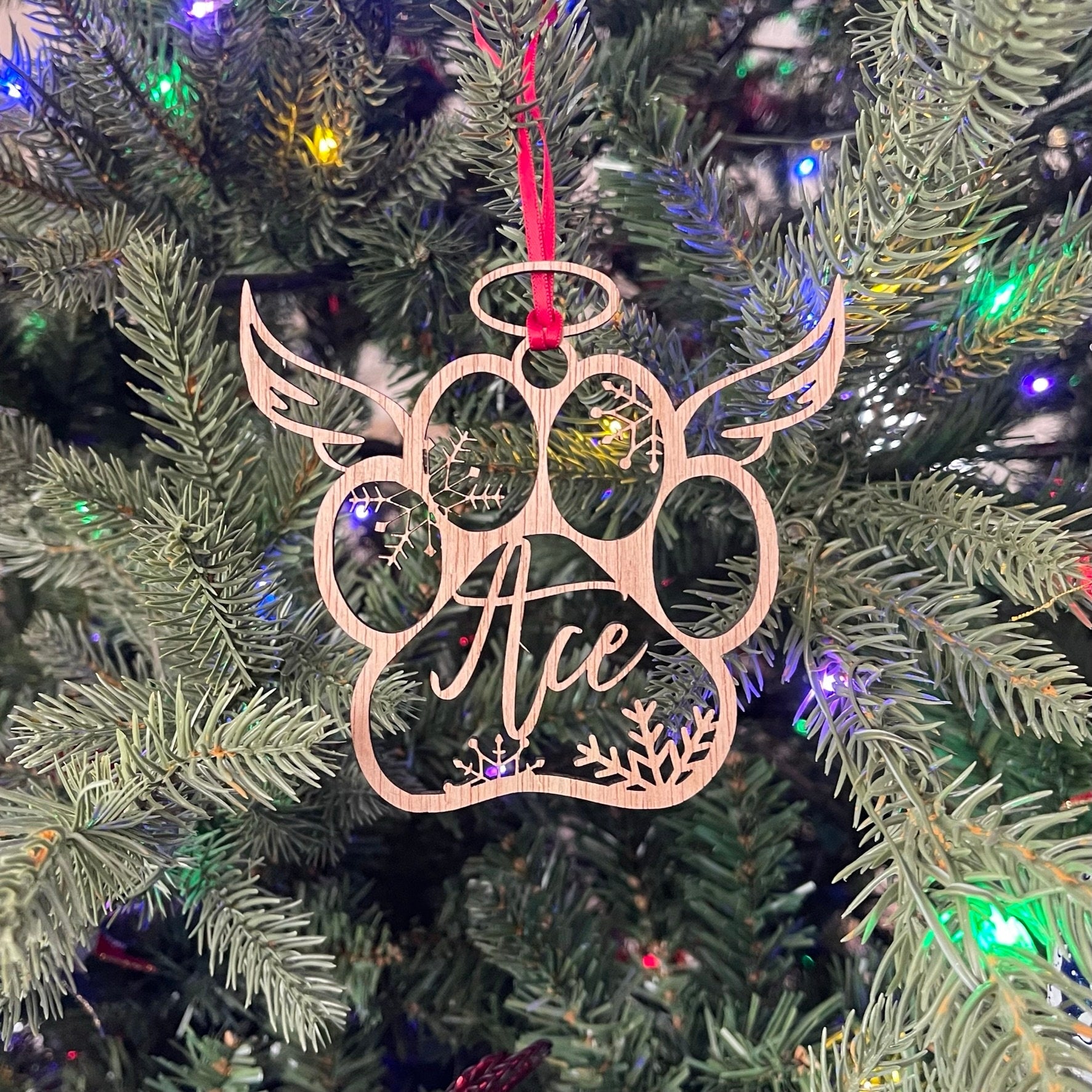 2025 Personalized Pet Memorial Ornament - Dog Loss Sympathy Gift - Custom Cat Remembrance Keepsake - Rainbow Bridge Ornament