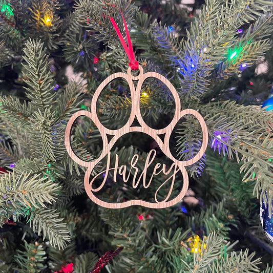 Personalized Pet Ornament - Dog Name Ornament - Custom Pet Gift - Pet Memorial