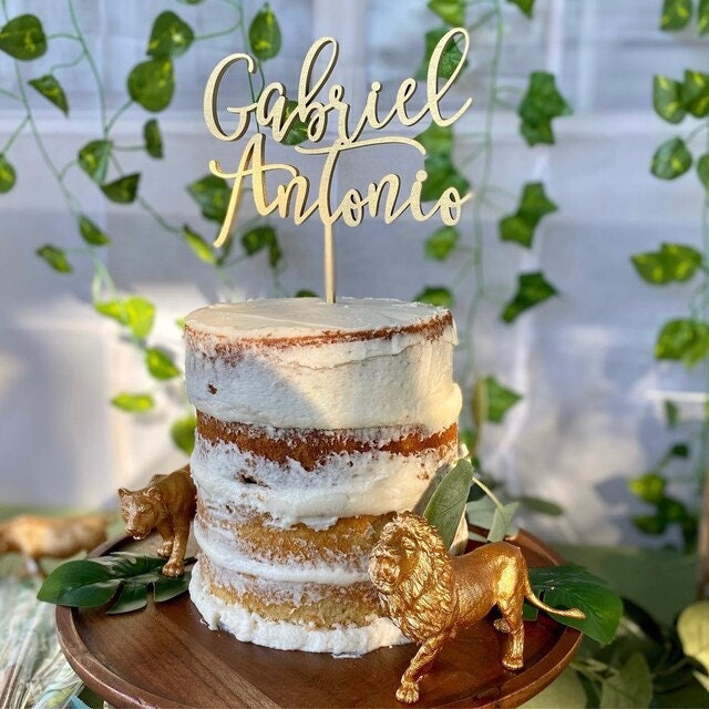 Custom Text Cake Topper - Metallic Gold Party Decor - Personalized Text For Cake topper - Custom Birthday Text