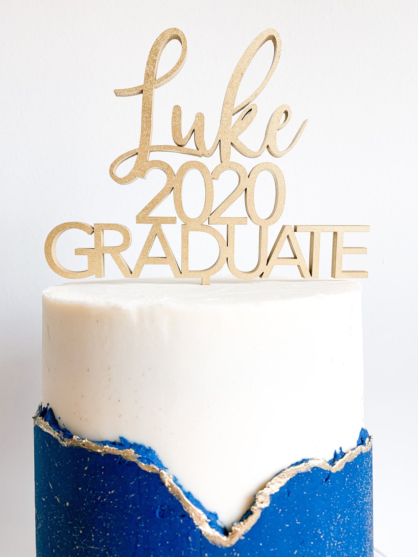 Custom Text Cake Topper - Metallic Gold Party Decor - Personalized Text For Cake topper - Custom Birthday Text