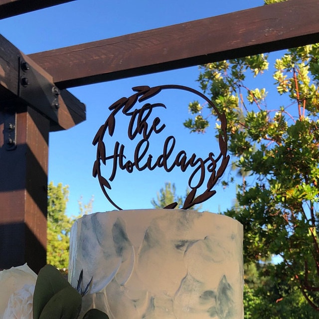 Personalized Last Name Wedding Cake Topper - Mr and Mrs Cake Sign for Bridal Shower, Engagement & Reception