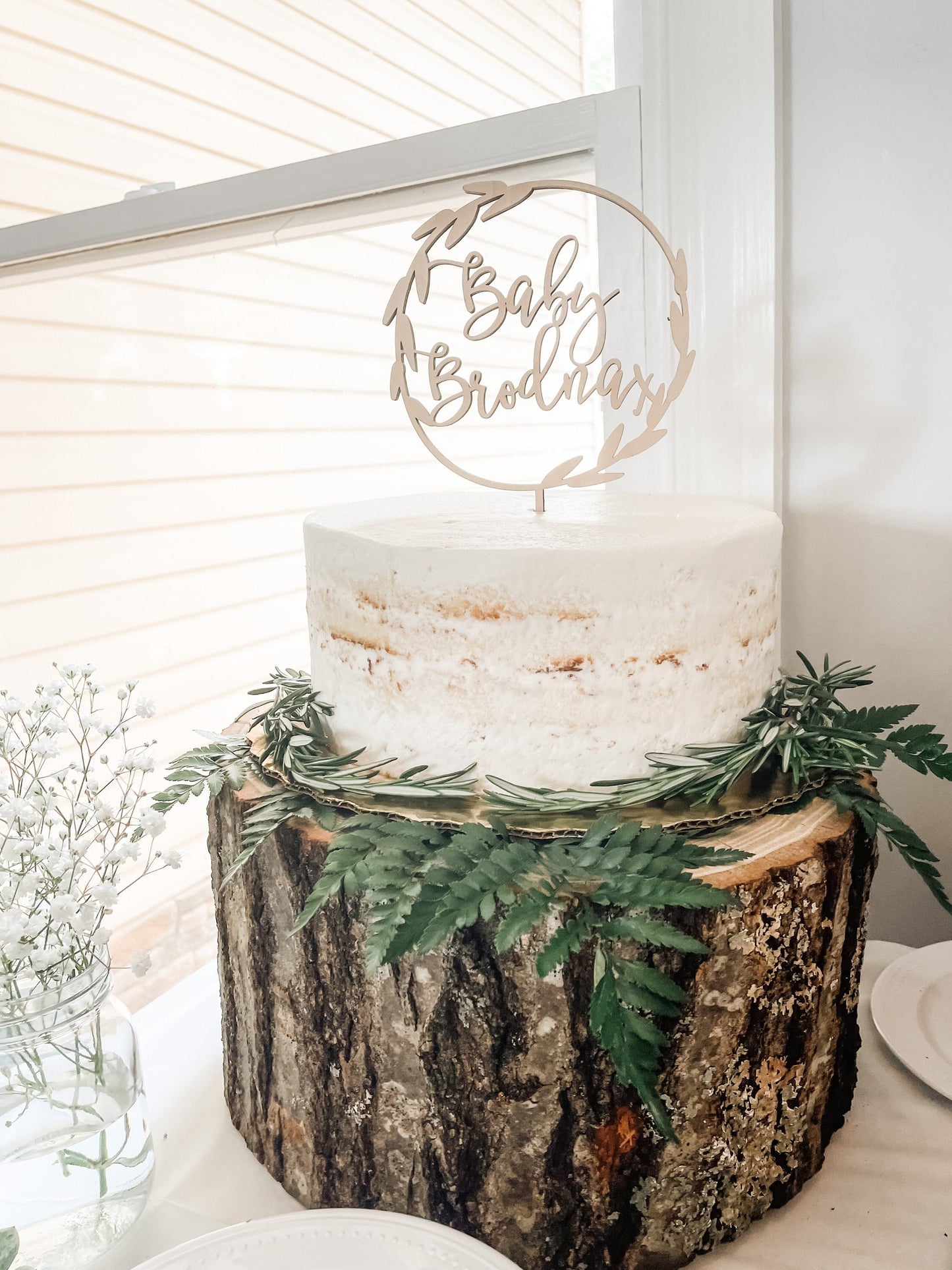 Personalized Last Name Wedding Cake Topper - Mr and Mrs Cake Sign for Bridal Shower, Engagement & Reception