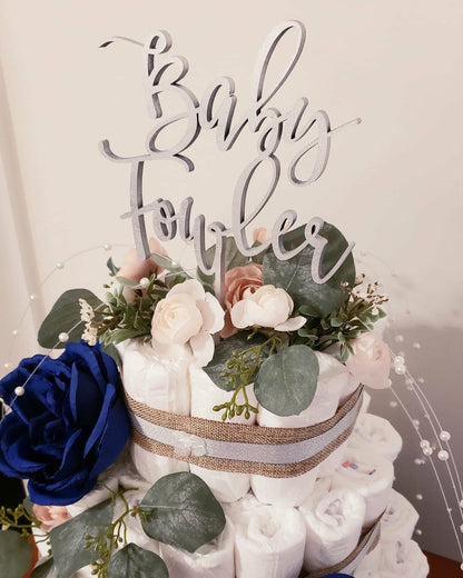 Baby Name Cake Topper - Personalized Baby Shower Decor - Custom Baby Name Girl or Boy Sign