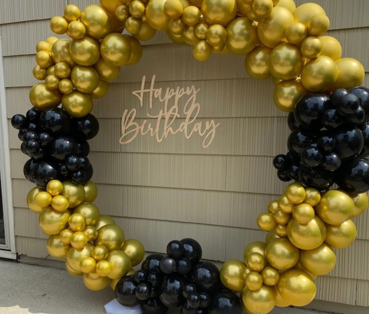 Large Happy Birthday Wood Sign - Custom Birthday Milestone Sign - Reusable Photo Booth Prop
