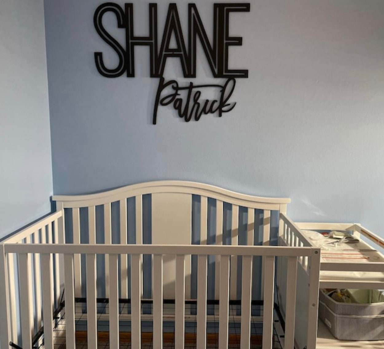 Personalized Boy Name Sign - Baby Boy Nursery Decor - Baby Shower Gift - Newborn Baby Decor - Little Man Cave Gift