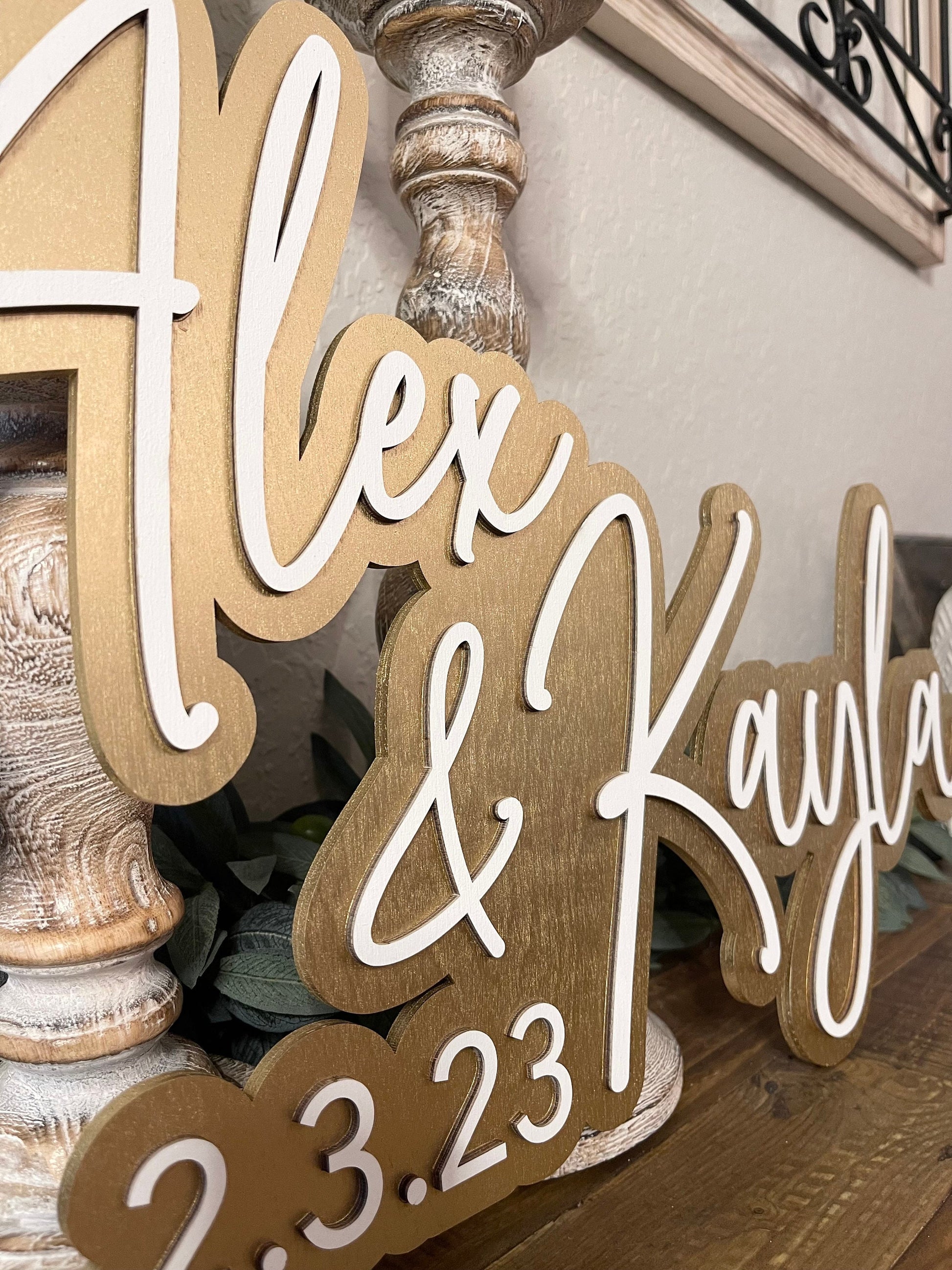 Personalized 3D Wedding Last Name Sign - Engagement Gift Idea - Bridal Shower Decor - Wedding Established Sign