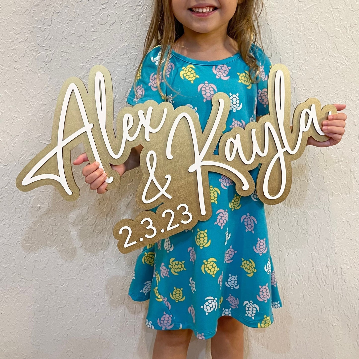 Personalized 3D Wedding Last Name Sign - Engagement Gift Idea - Bridal Shower Decor - Wedding Established Sign