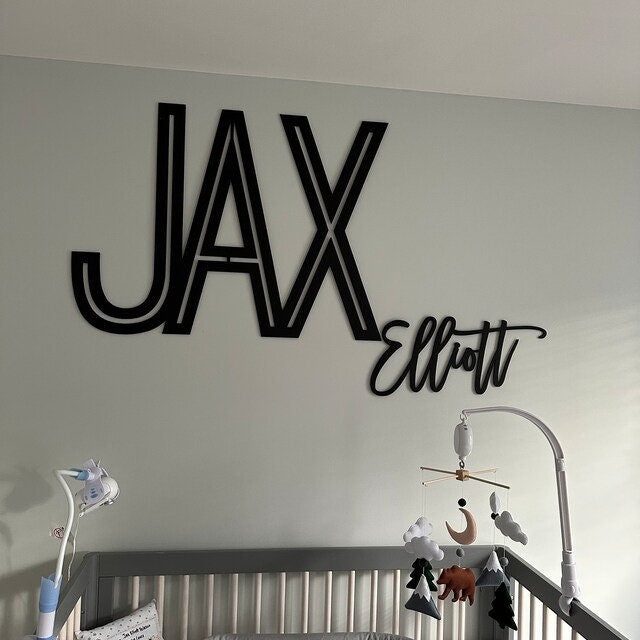 Personalized Boy Name Sign - Baby Boy Nursery Decor - Baby Shower Gift - Newborn Baby Decor - Little Man Cave Gift