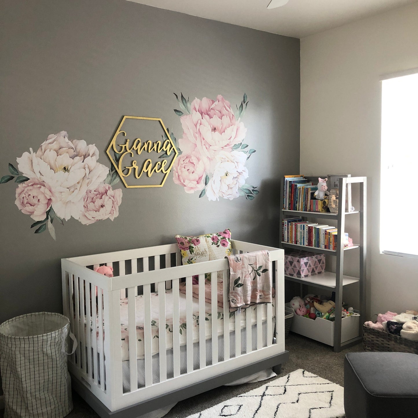 Hexagon 3D Name Sign - Geometric Wood Custom Family Sign - Nursery Name Sign - Modern Farmhouse Housewarming Gift