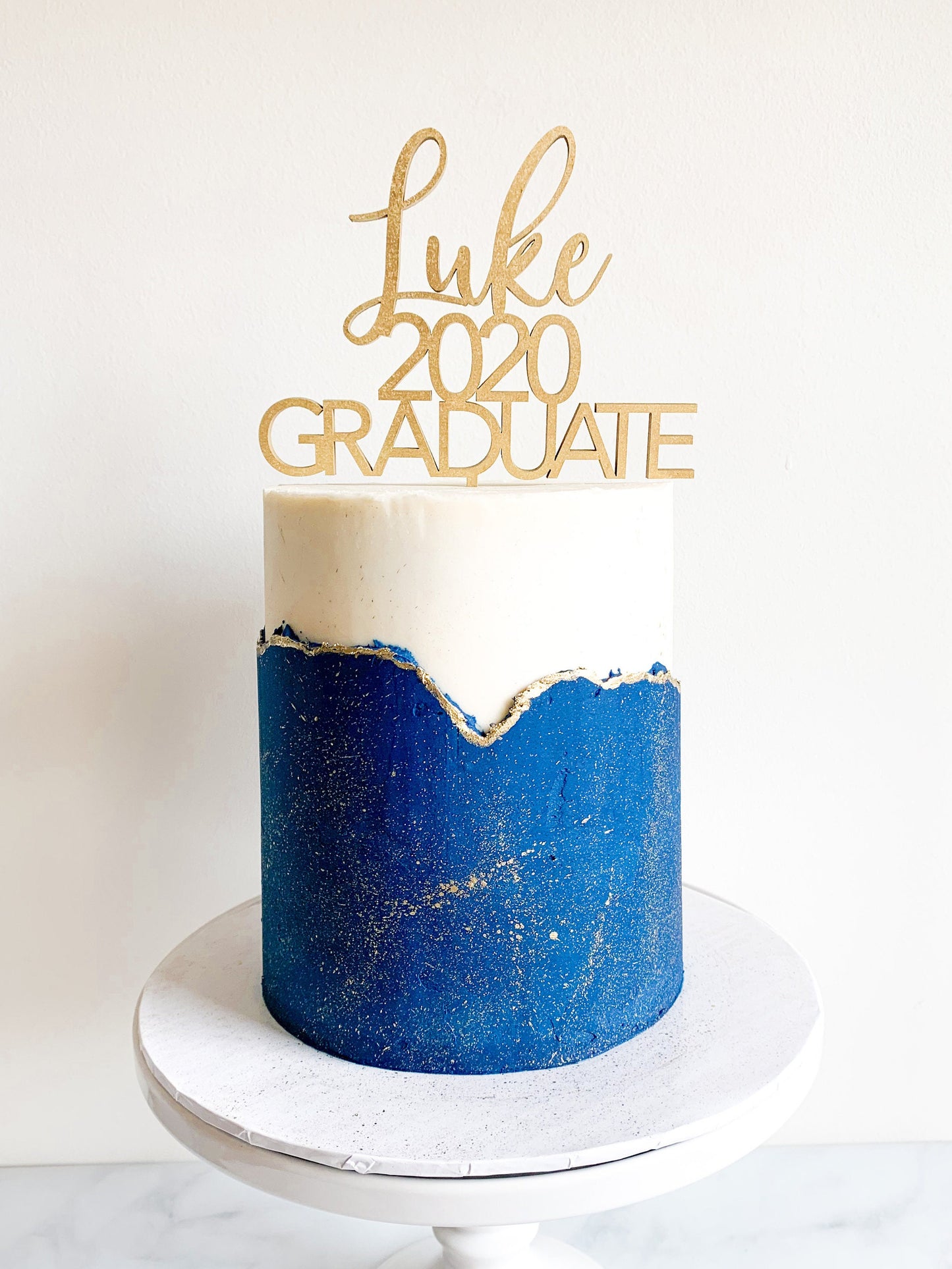 Custom Text Cake Topper - Metallic Gold Party Decor - Personalized Text For Cake topper - Custom Birthday Text