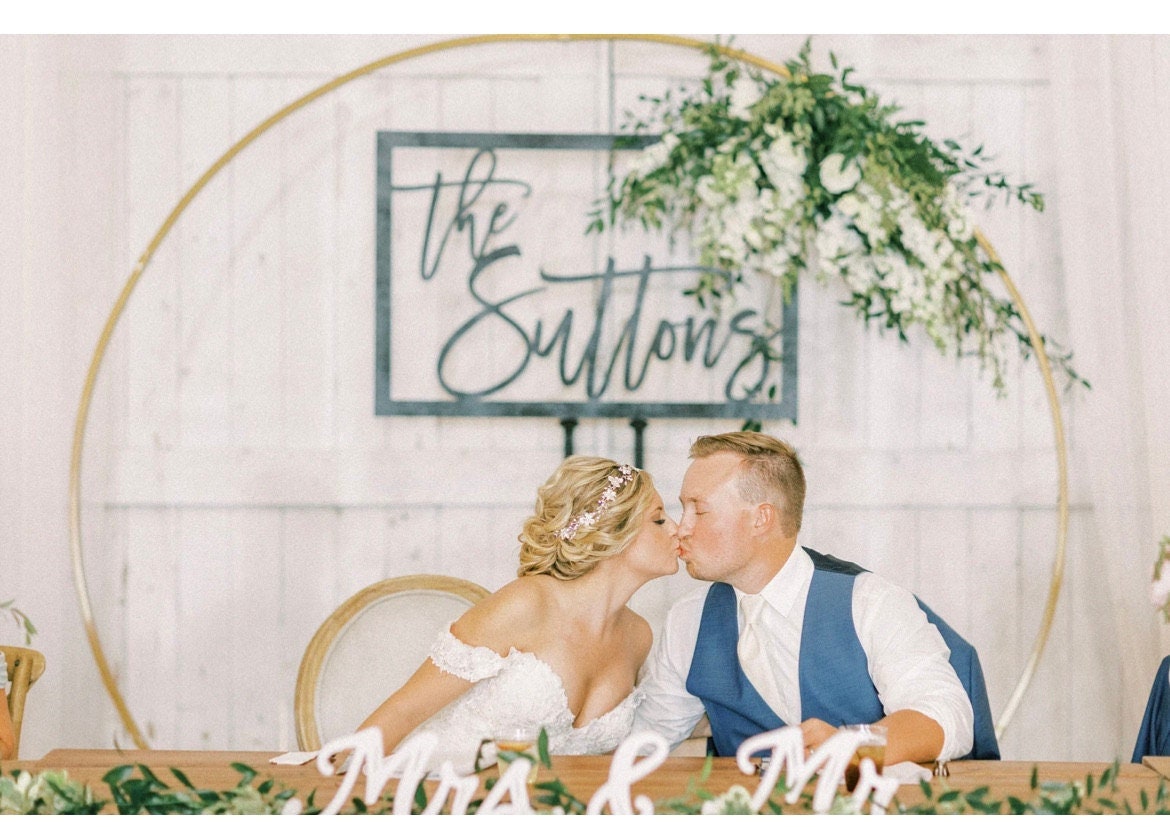 Custom 3D Wedding Last Name Sign - Laser Cut Family Name - Engagement Decor Ideas - Housewarming Gift - Personalized Plaque