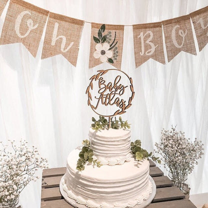 Personalized Last Name Wedding Cake Topper - Mr and Mrs Cake Sign for Bridal Shower, Engagement & Reception