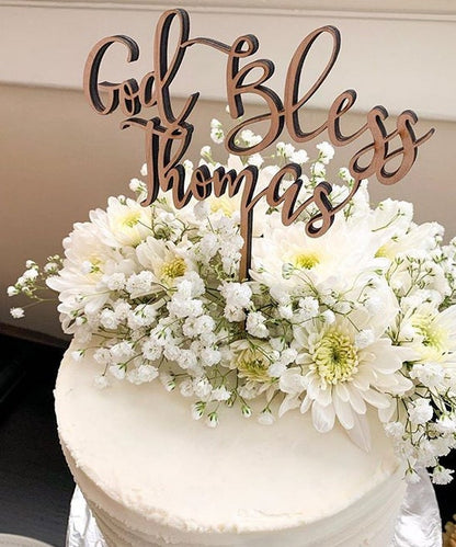 Baby Name Cake Topper - Personalized Baby Shower Decor - Custom Baby Name Girl or Boy Sign