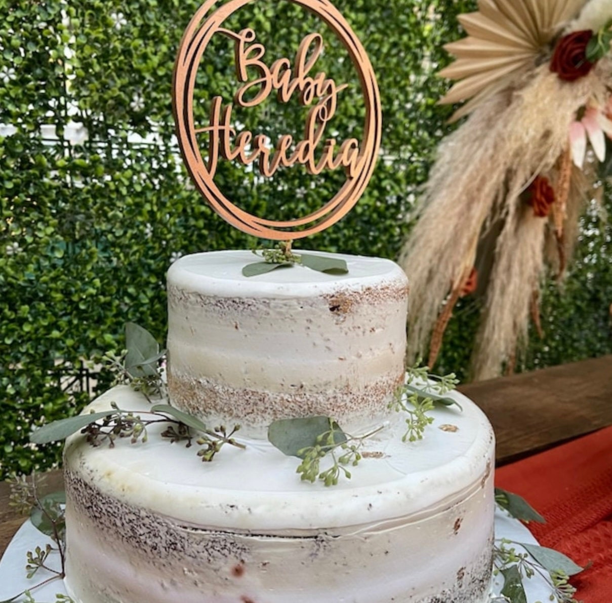 Personalized Baby Shower Cake Topper - Baby Name Topper Decor - New Baby Announcement