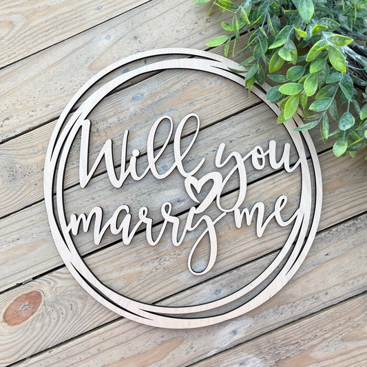 Will You Marry Me Proposal Sign - Engagement Photo Prop Decor - Marriage Proposal Ideas